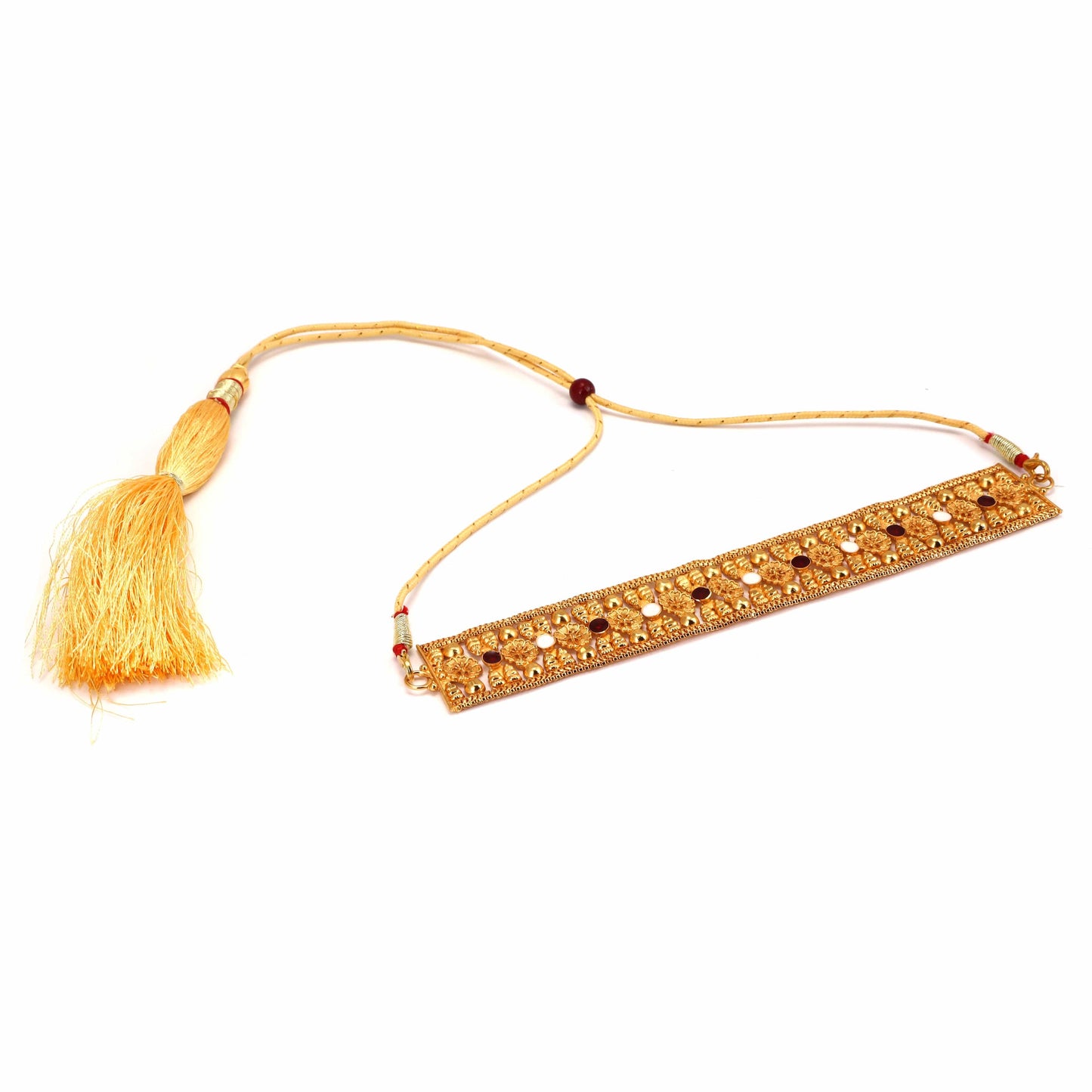 Salankara Creation Ball Drop Minakari Choker with Earrings Pair