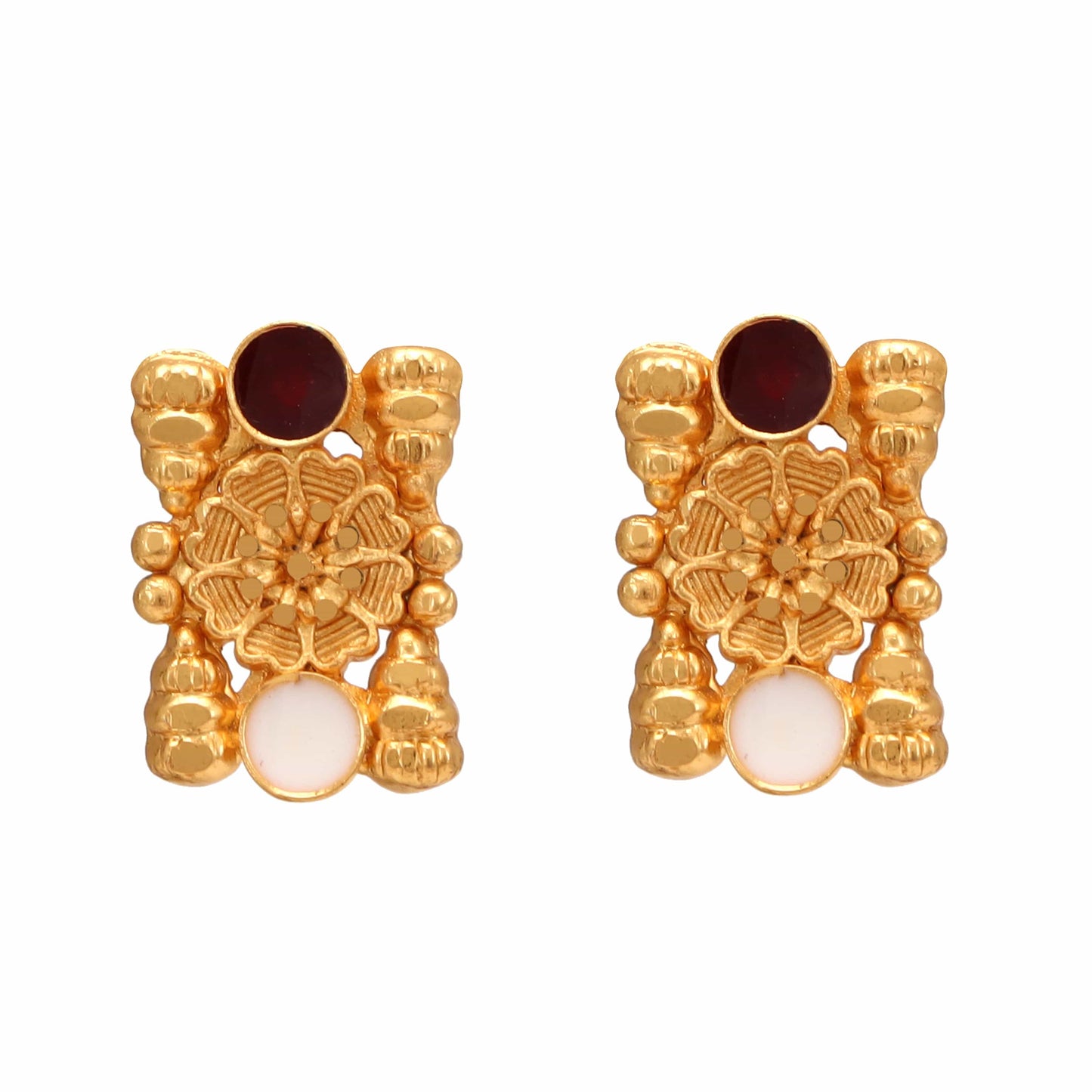 Salankara Creation Ball Drop Minakari Choker with Earrings Pair
