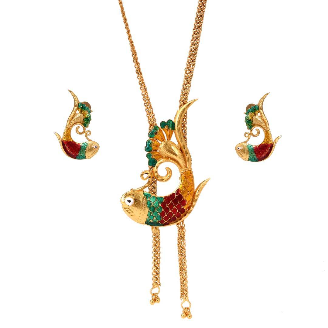 Gold chain hot sale fish design