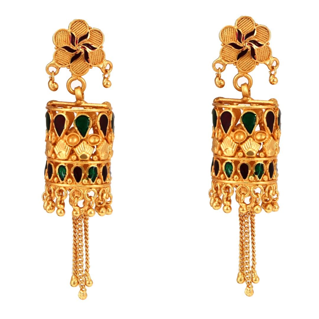 Salankara Creation Minakari Handmade Designer Jhumka Pair