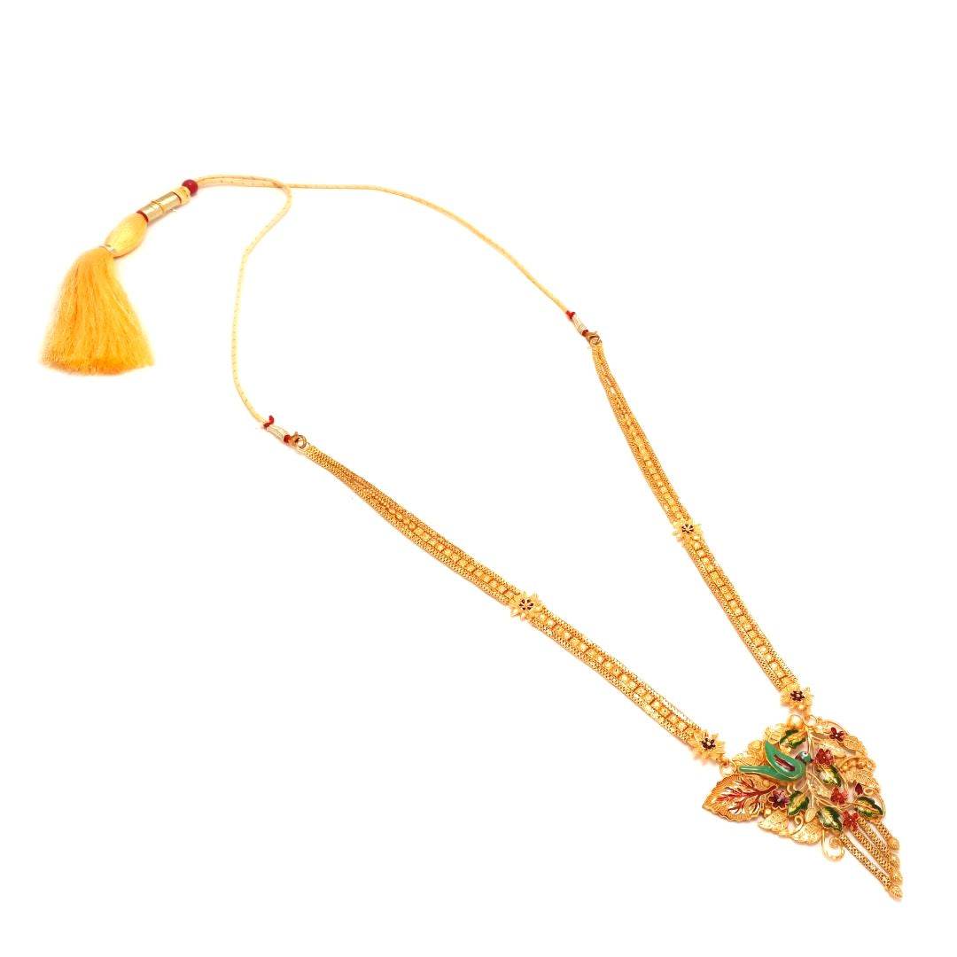 Salankara Creation Parrot Minakari Bell Set/Rani Har/Sita Har with Earrings