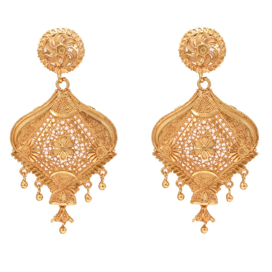 Salankara Creation Pan Shape Earrings Pair - Extra Large