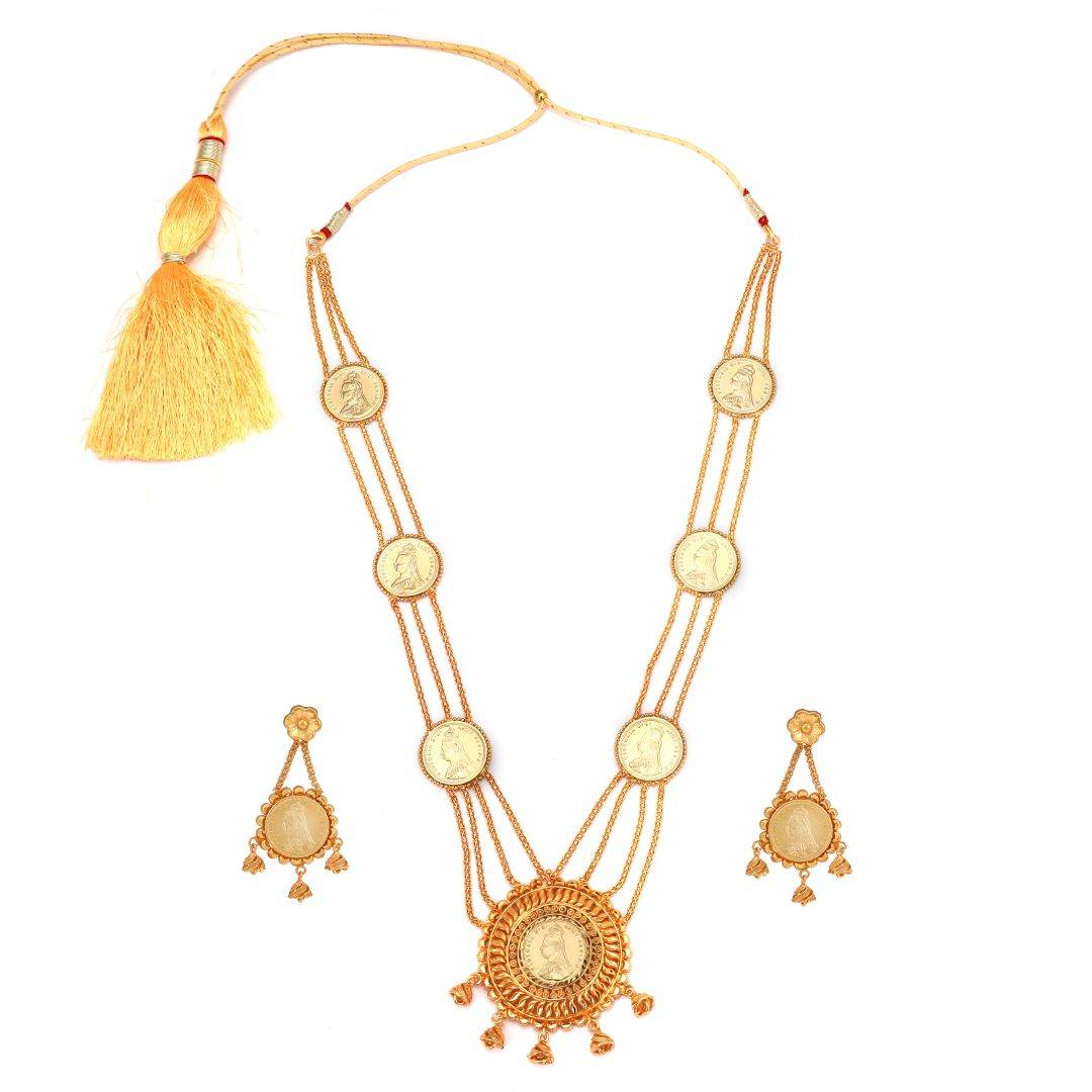 Salankara Creation Ginni Fitted Lahari Necklace with Earrings Pair: A Symbol of Grace and Tradition