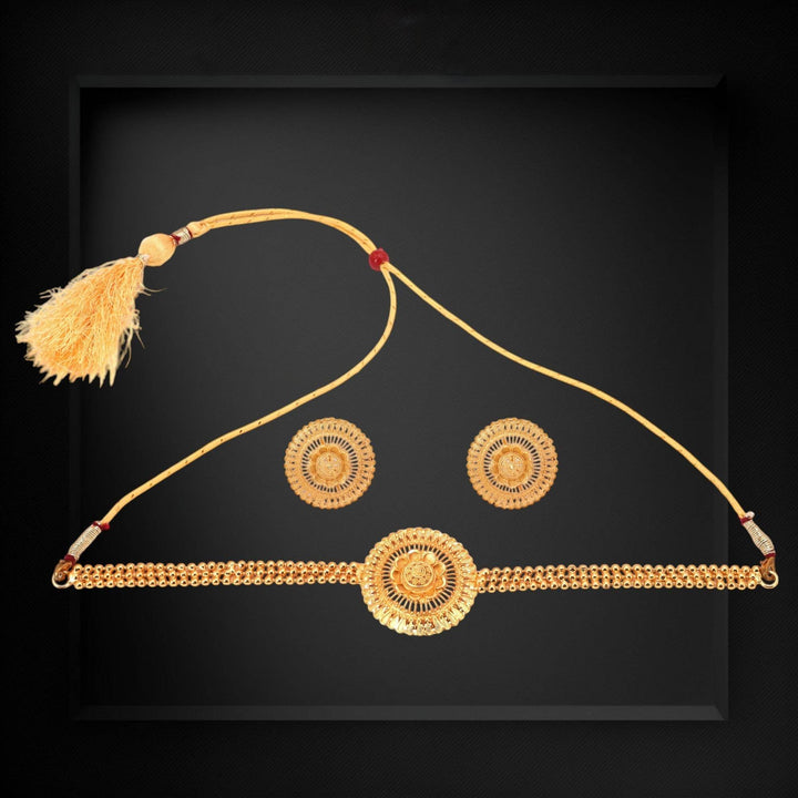 Konthi with Earring Pair: Traditional Elegance by Salaankara Creations