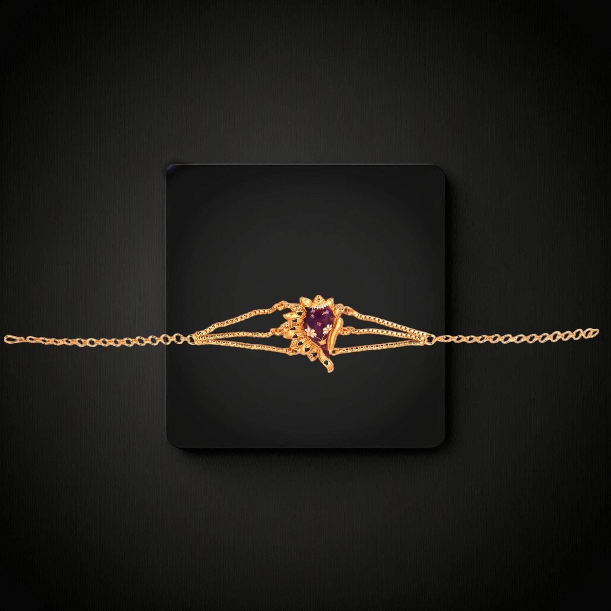 Designer Sankha Minakari Mantasa/ Bracelet - Salankara Creation