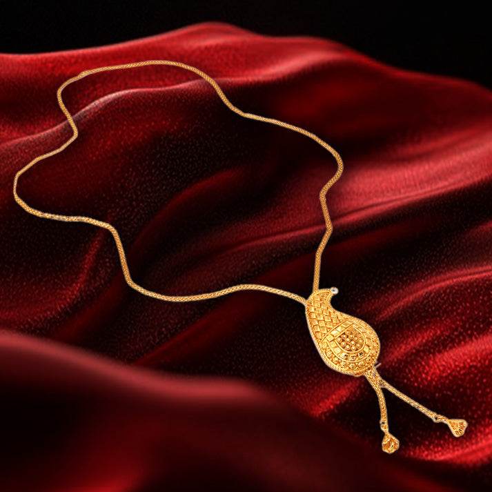 Salankara Creation Designer Long Tie Chain with Earrings Pair - Salankara Creation