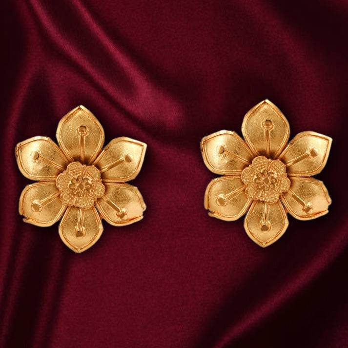 Salankara Creation Flower Tie Chain with Earrings Pair - Salankara Creation