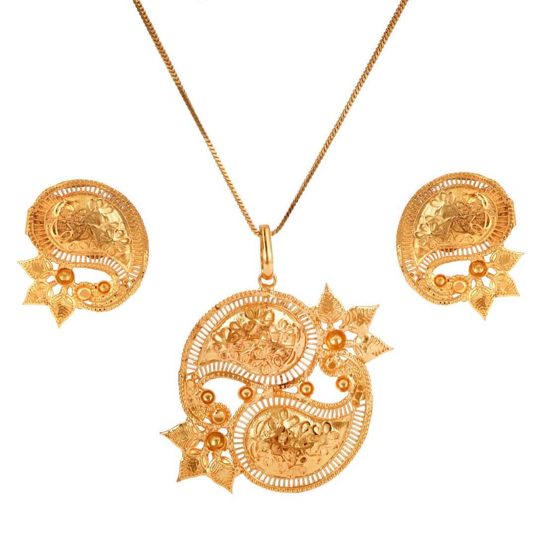 Salankara Creation Designer Locket with Earrings Pair - Salankara Creation