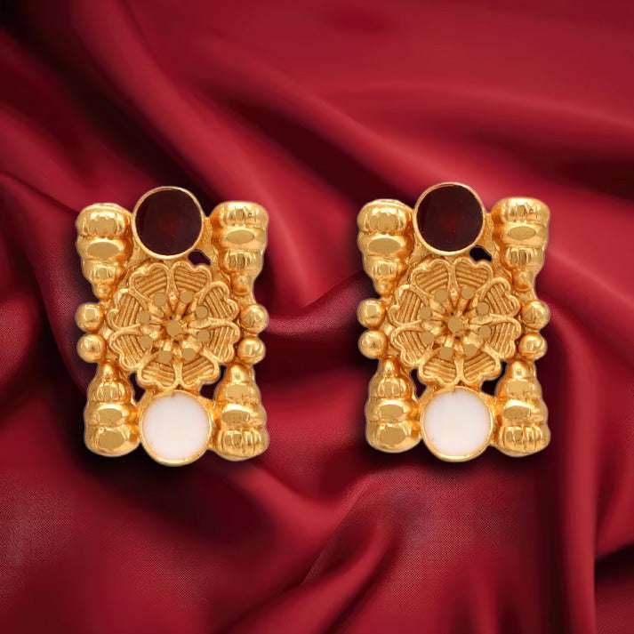 Salankara Creation Ball Drop Minakari Choker with Earrings Pair - Salankara Creation