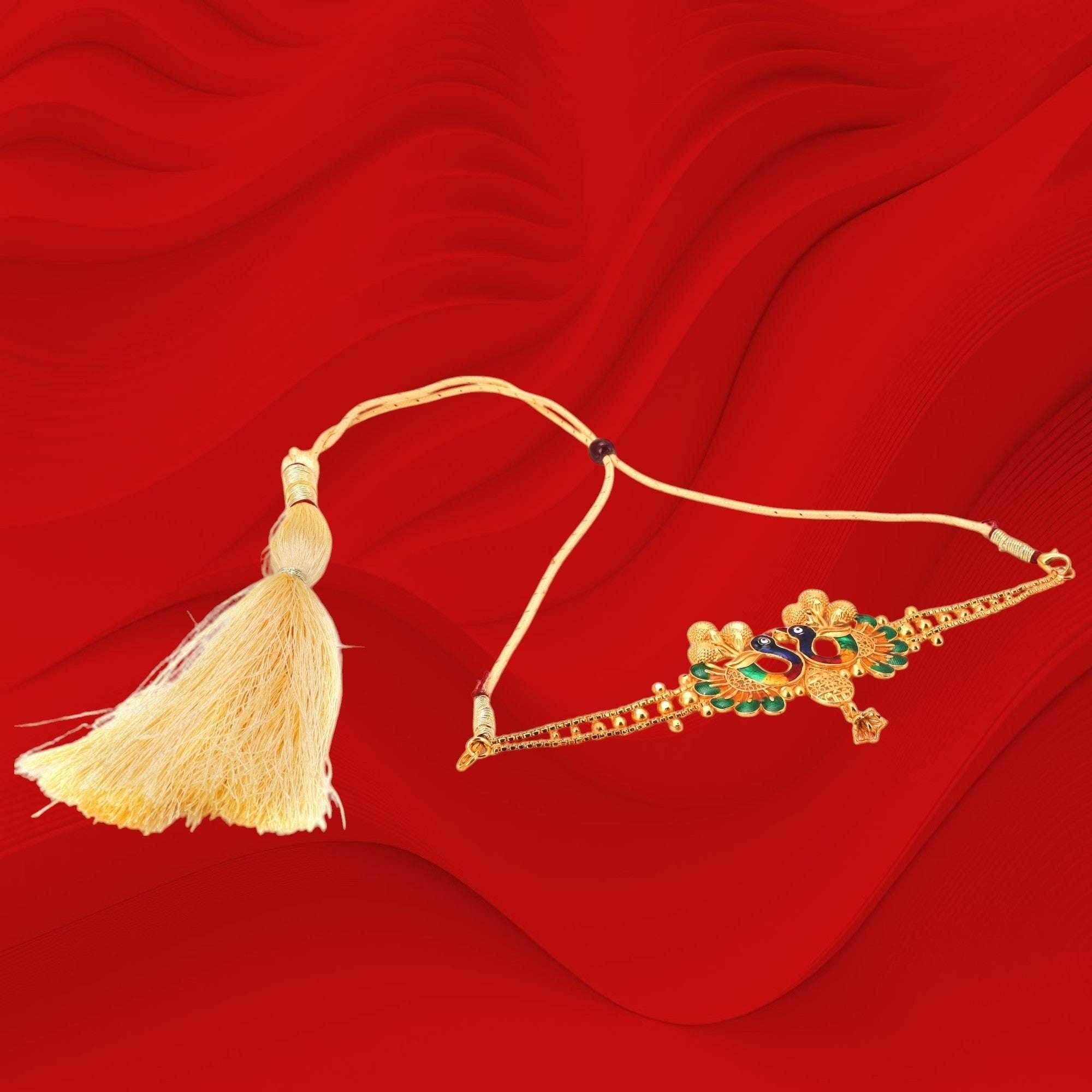 Minakari peacock choker with Ear ring pair - Salankara Creation