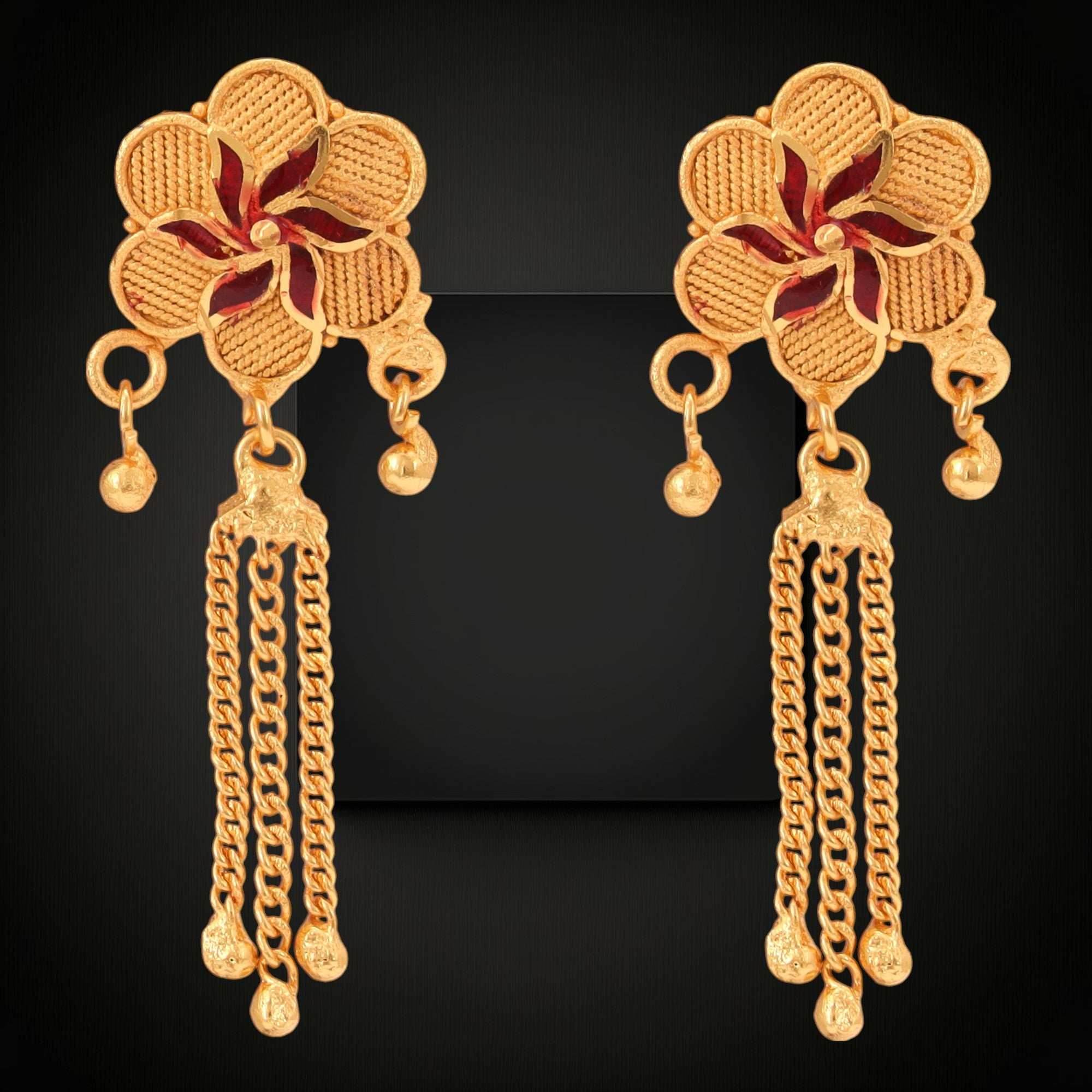 Minakari Designer pendant with Ear ring pair - Salankara Creation