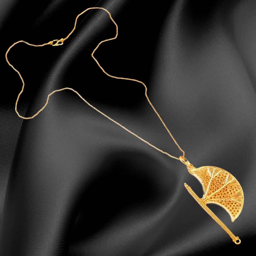 Salankara Creation's Haath Pankha design pendant with earrings set - Salankara Creation