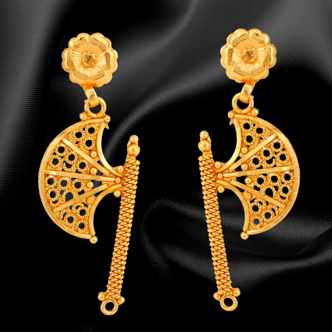 Salankara Creation's Haath Pankha design pendant with earrings set