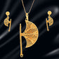 Salankara Creation's Haath Pankha design pendant with earrings set