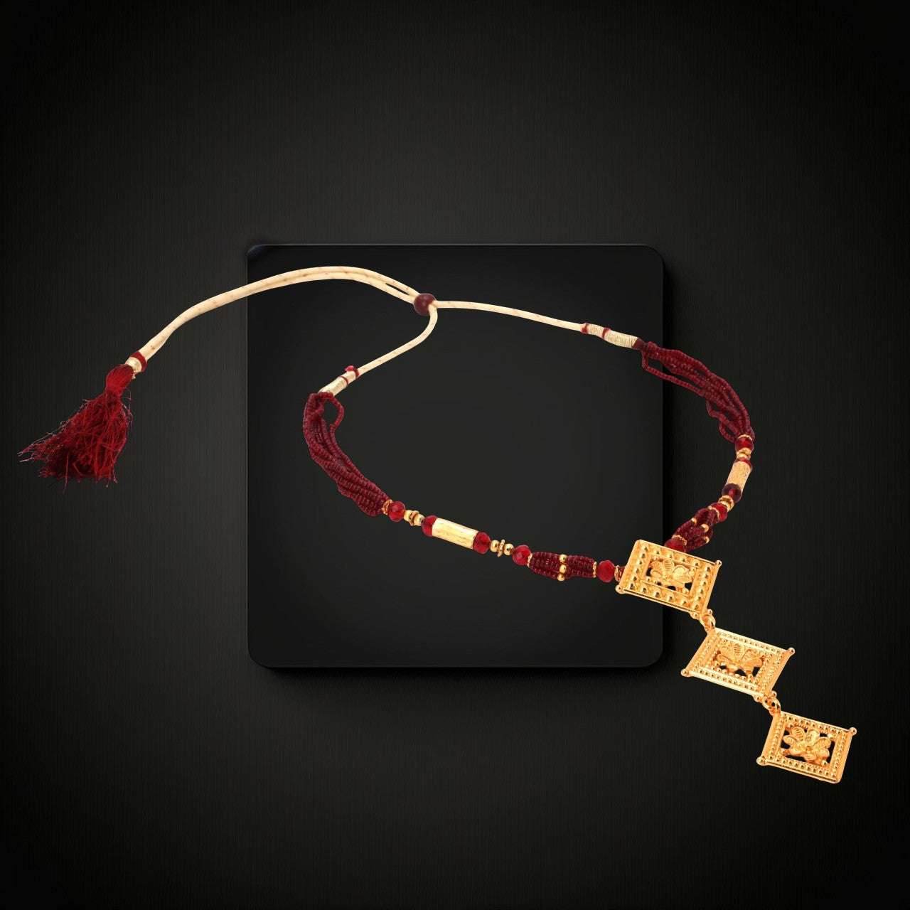 Designer Borfi Locket With Ear Ring Pair - Salankara Creation