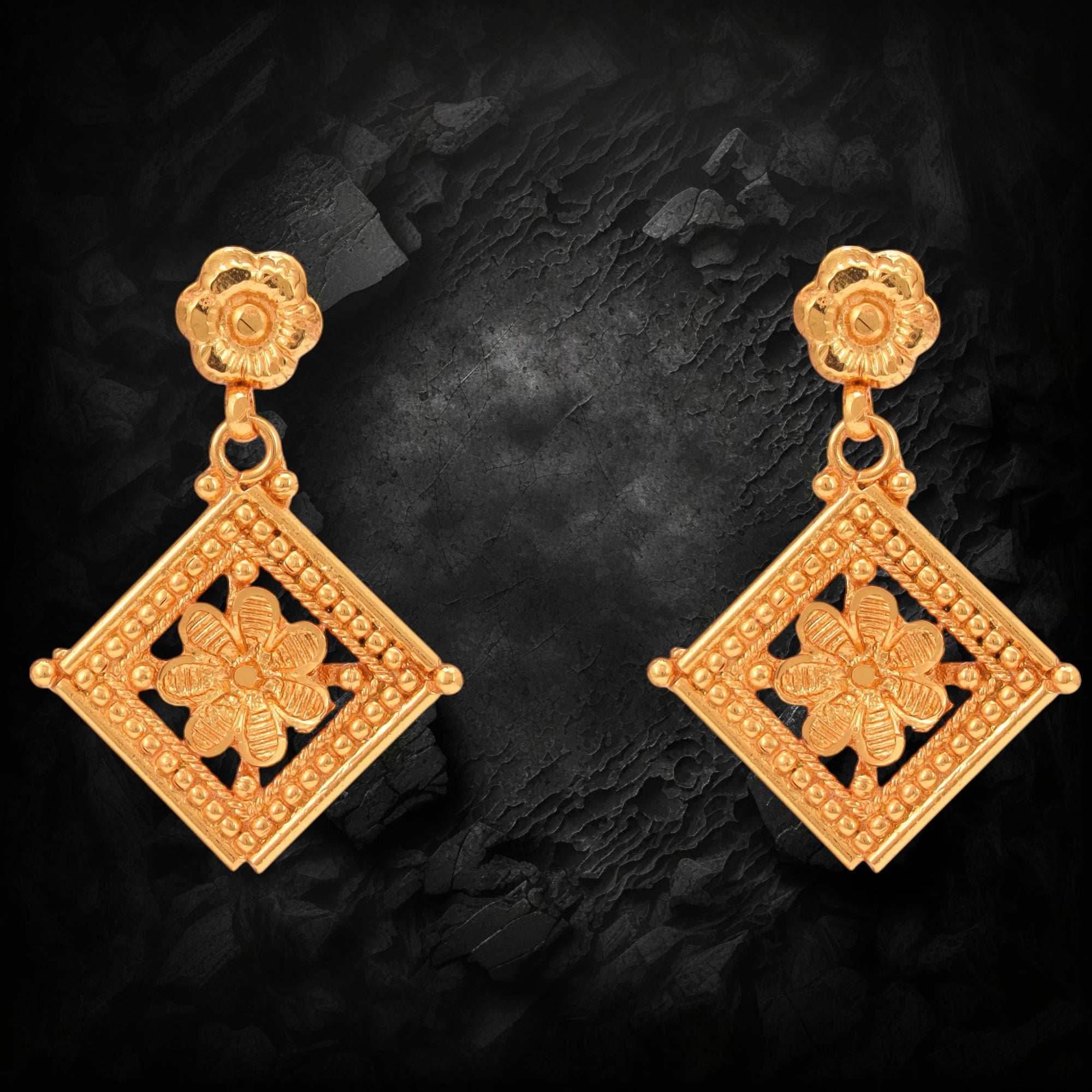 Designer Borfi Locket With Ear Ring Pair - Salankara Creation