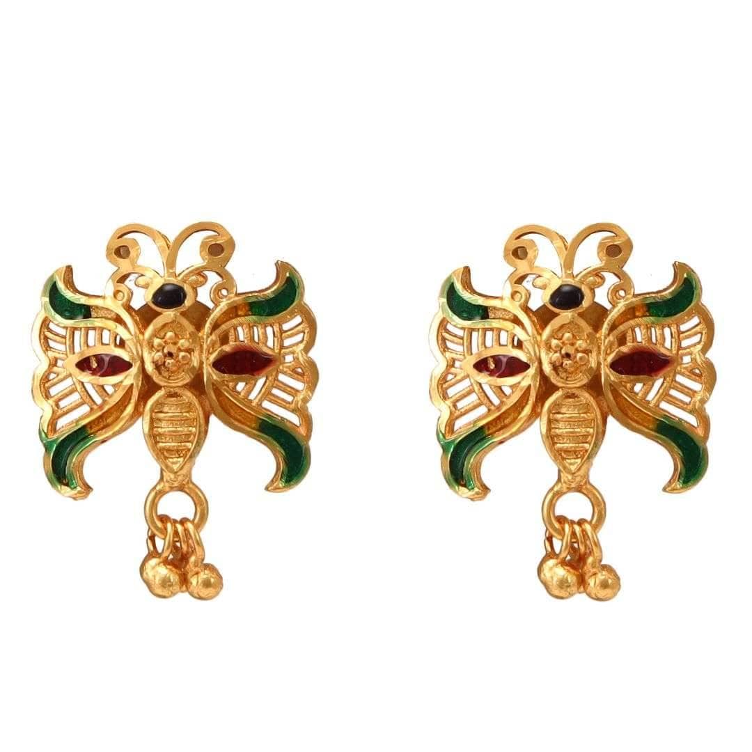 Salankara Creation Butterfly Tie Chain with Earrings Pair - Salankara Creation