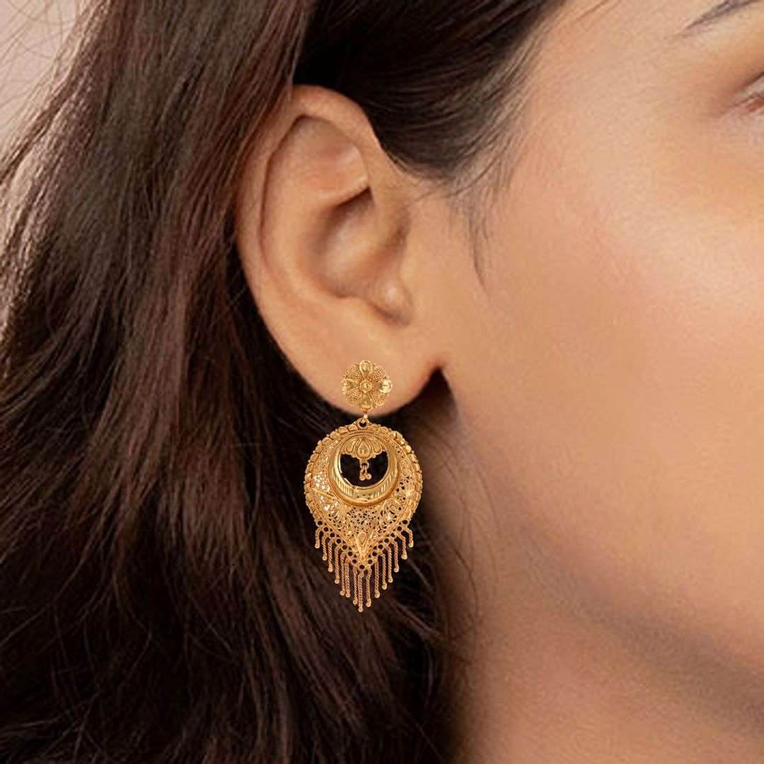 Salankara Creation Designer Kanbala/Chandwali Earrings Pair - Size - Extra Large - Salankara Creation