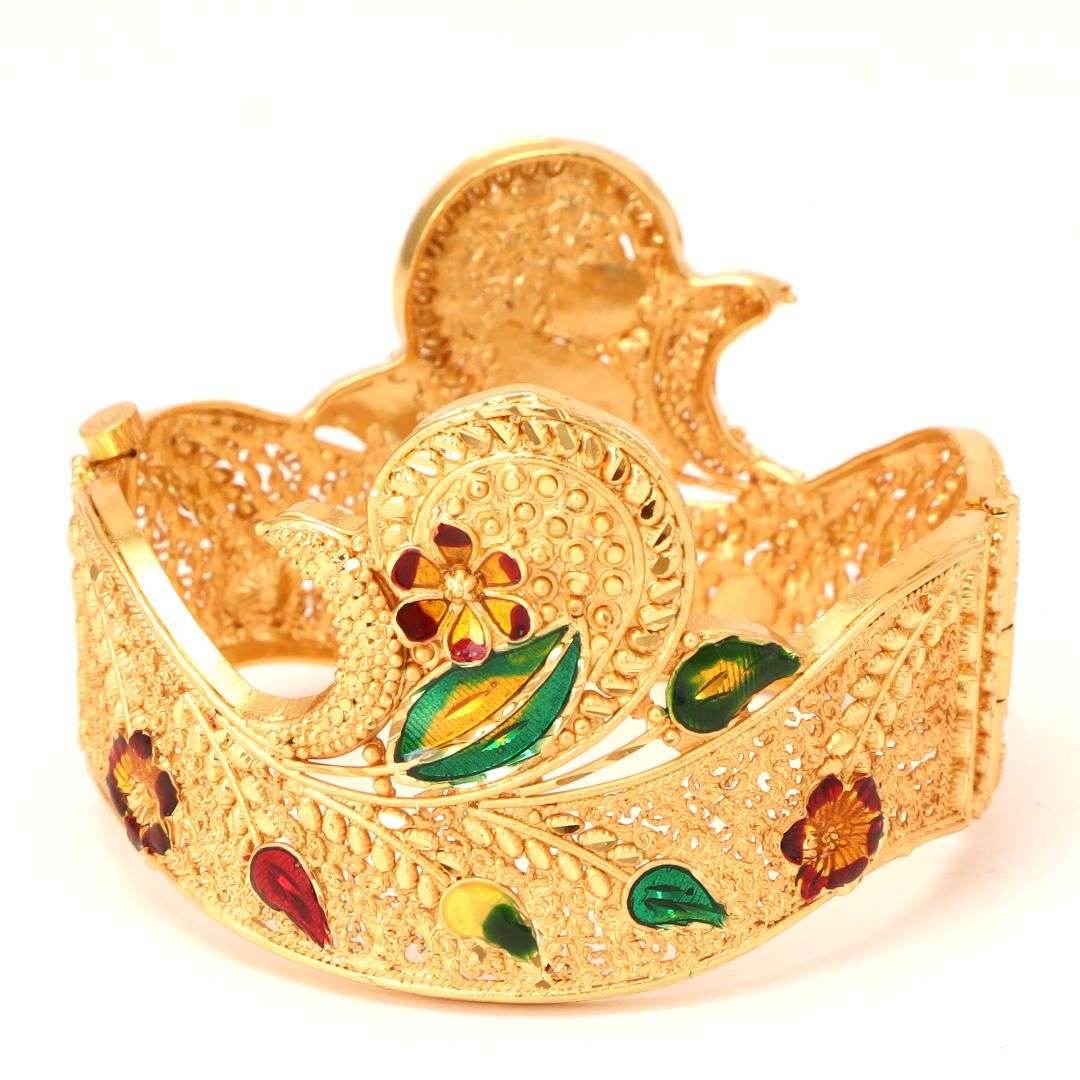 Salankara Creation Designer Minakari Khilan Fitted Adjustable Chur - Salankara Creation