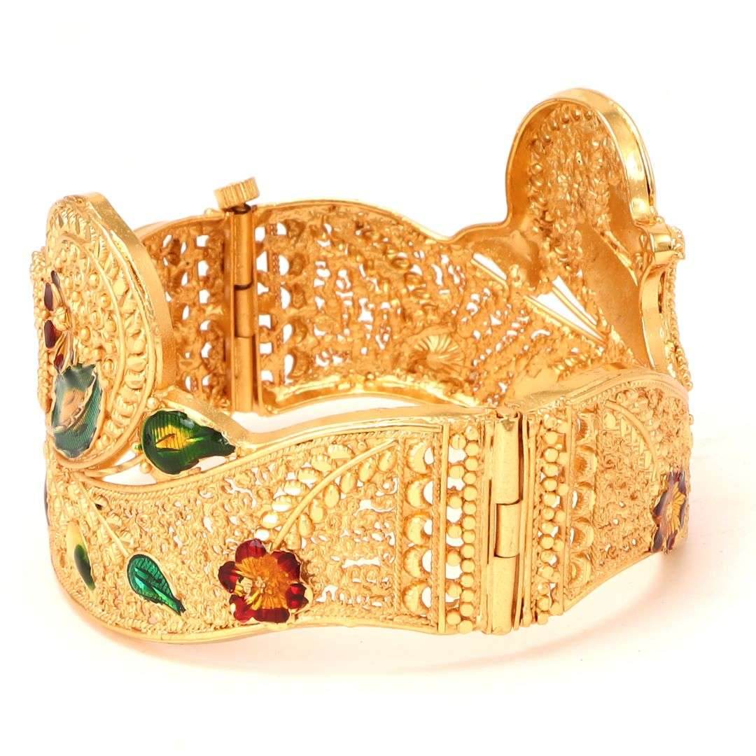 Salankara Creation Designer Minakari Khilan Fitted Adjustable Chur - Salankara Creation