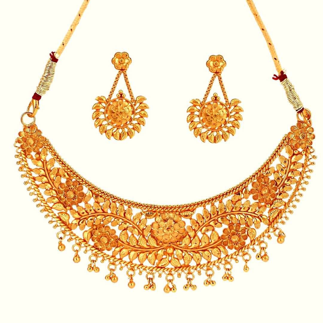 Salankara Creation Grand Hasuli with Earrings Pair - Salankara Creation