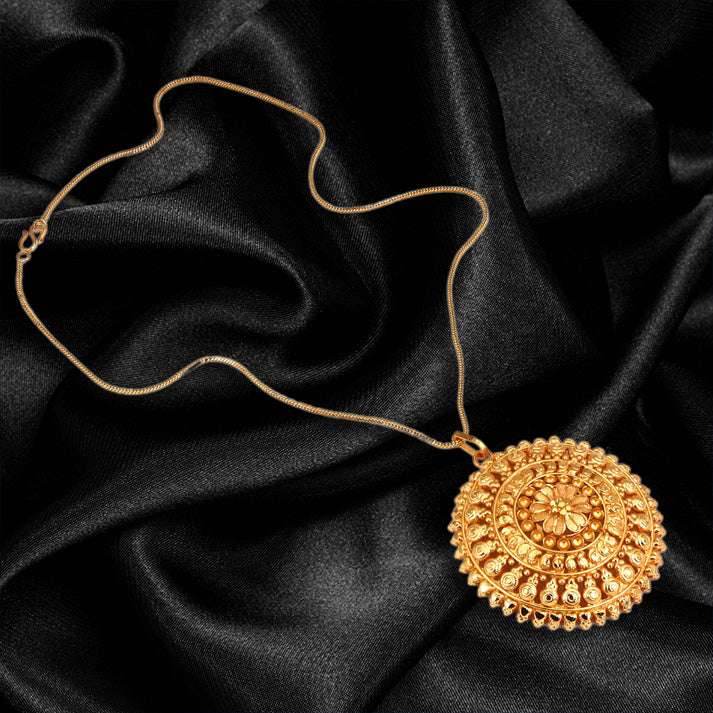 Salankara Creation Big Circle Locket with Earrings Pair - Salankara Creation