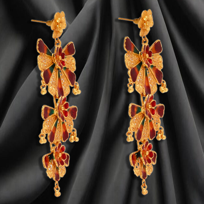 Salankara Creation Minakari Grand Earrings Pair - Extra Large Size - Salankara Creation