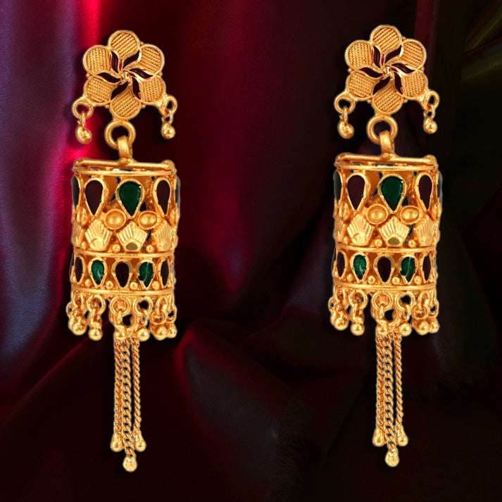 Salankara Creation Minakari Handmade Designer Jhumka Pair - Salankara Creation