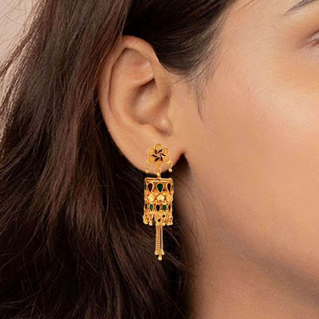 Salankara Creation Minakari Handmade Designer Jhumka Pair - Salankara Creation