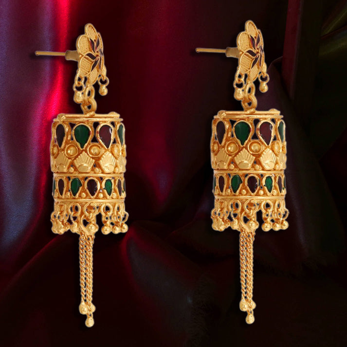 Salankara Creation Minakari Handmade Designer Jhumka Pair