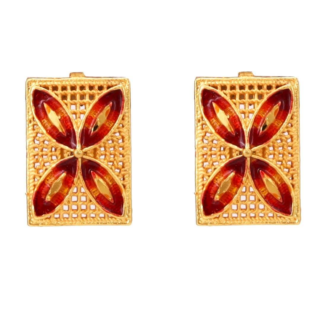 Salankara Creation Minakari Mangalsutra Locket with Earrings Pair - Salankara Creation