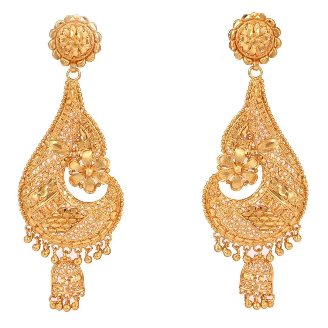 Salankara Creation Kan Shape Earrings Pair - Salankara Creation