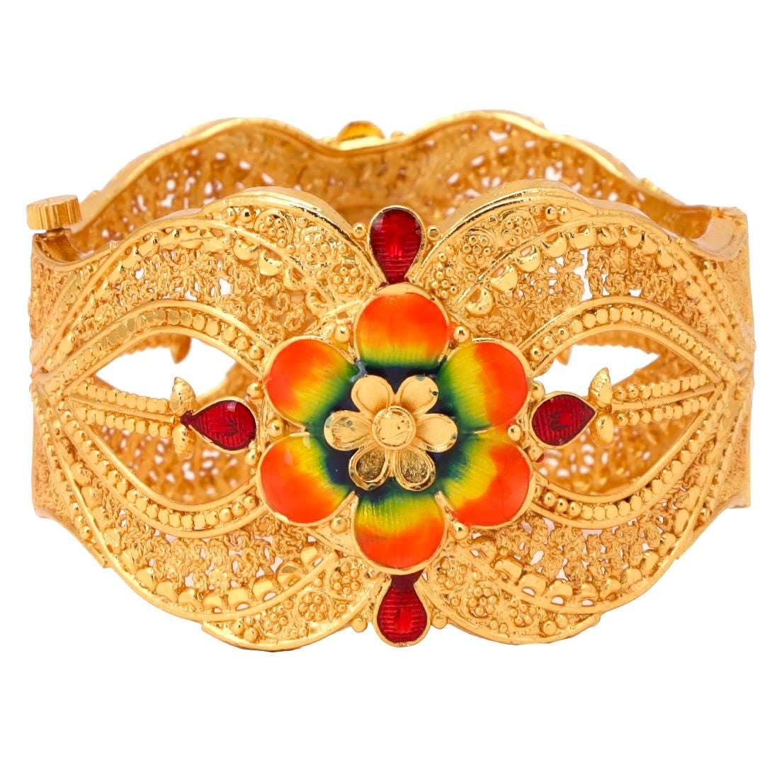 Salankara Creation Minakari Adjustable Khilan (Screw fitted) Chur / Bangle - Salankara Creation