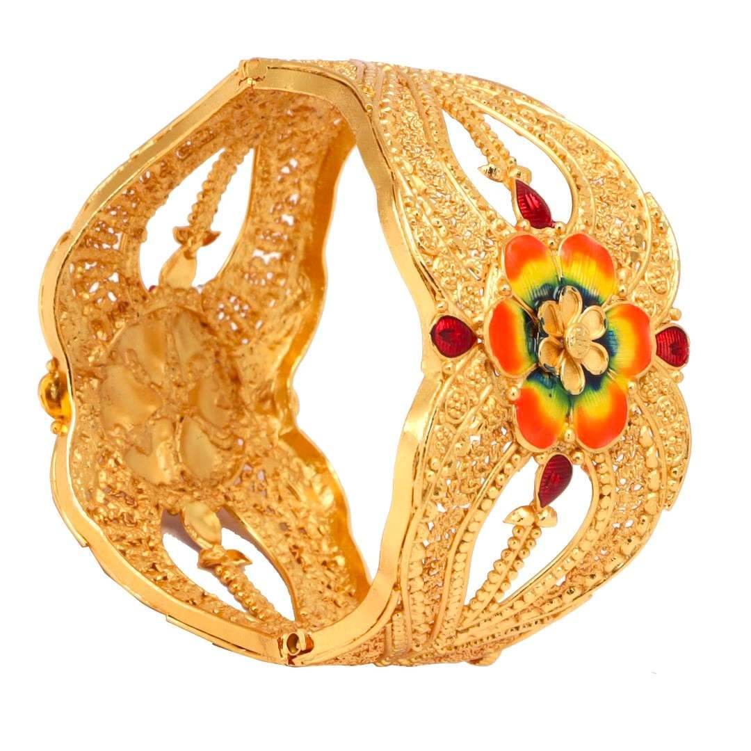 Salankara Creation Minakari Adjustable Khilan (Screw fitted) Chur / Bangle - Salankara Creation