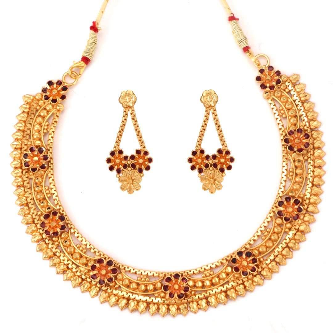 Salankara Creation Minakari Necklace with Earrings Pair - Salankara Creation