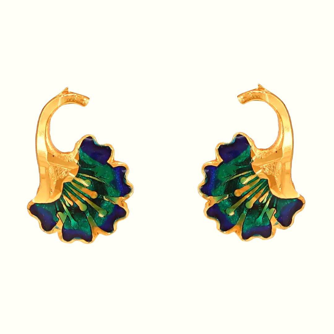 Salankara Creation Fixed Locket Minakari Tie Chain with Earrings Pair - Salankara Creation