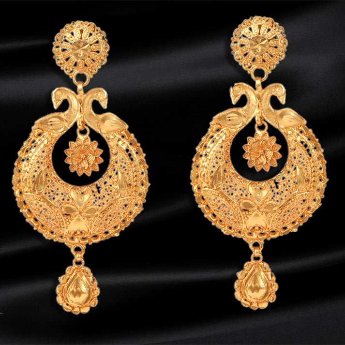 Salankara Creation Round Shape Kanbala/ Chandwali Earrings Pair - Large Size