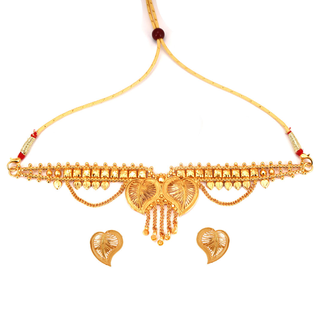 Salankara Creation Designer Jal Choker with Earrings Pair