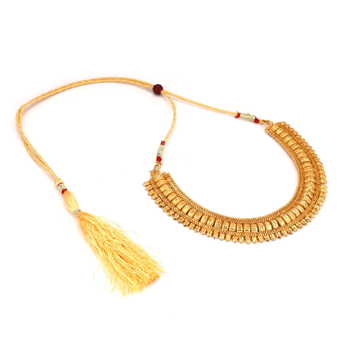 Salankara Creation Hasuli Necklace with Earrings Pair