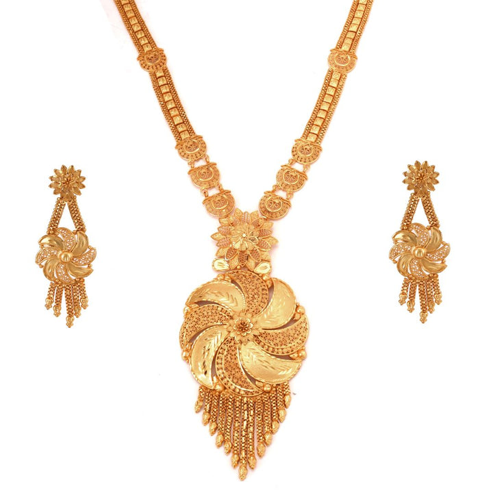 Salankara Creation Bell Set Sitahar/ Rani Har with Earrings