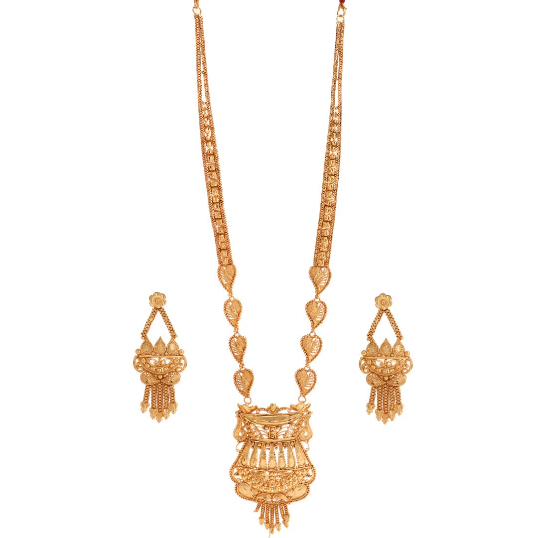 Salankara Creation Designer Bell Set / Sitahar / Rani Har with Earrings Set - Salankara Creation