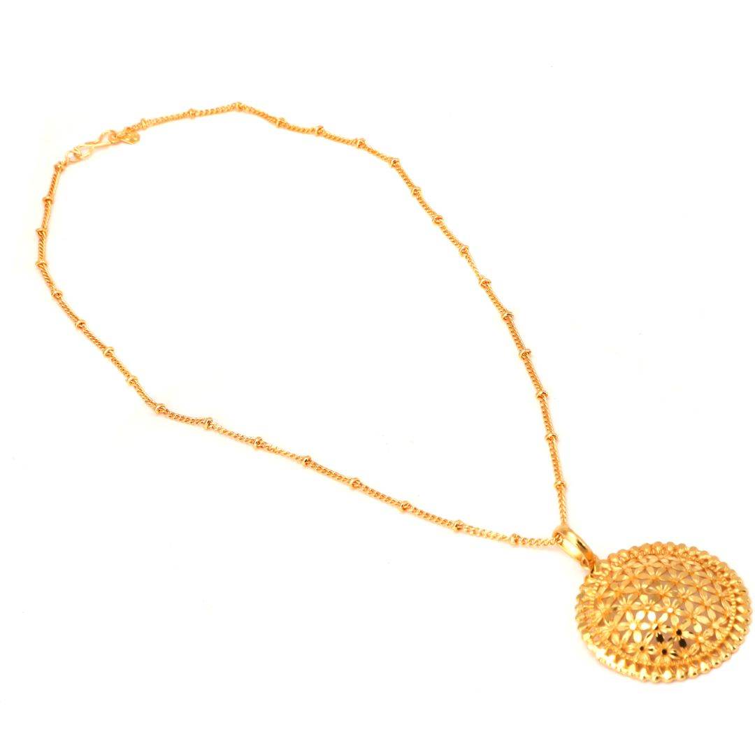 Salankara Creation Designer Round Locket with small Earrings Pair - Salankara Creation