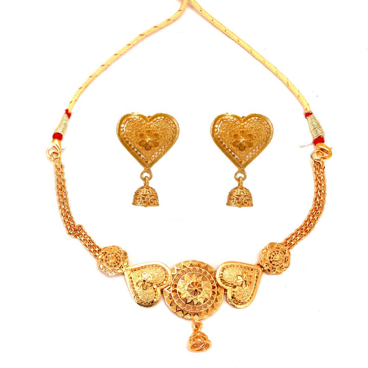 Salankara Creation Designer Series Locket Kanthi/Choker with Earrings Pair