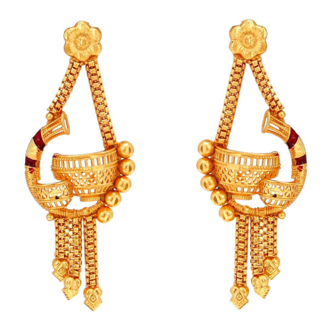 Salankara Creation Minakari Bell Set Sitahar/Rani Har with Earrings