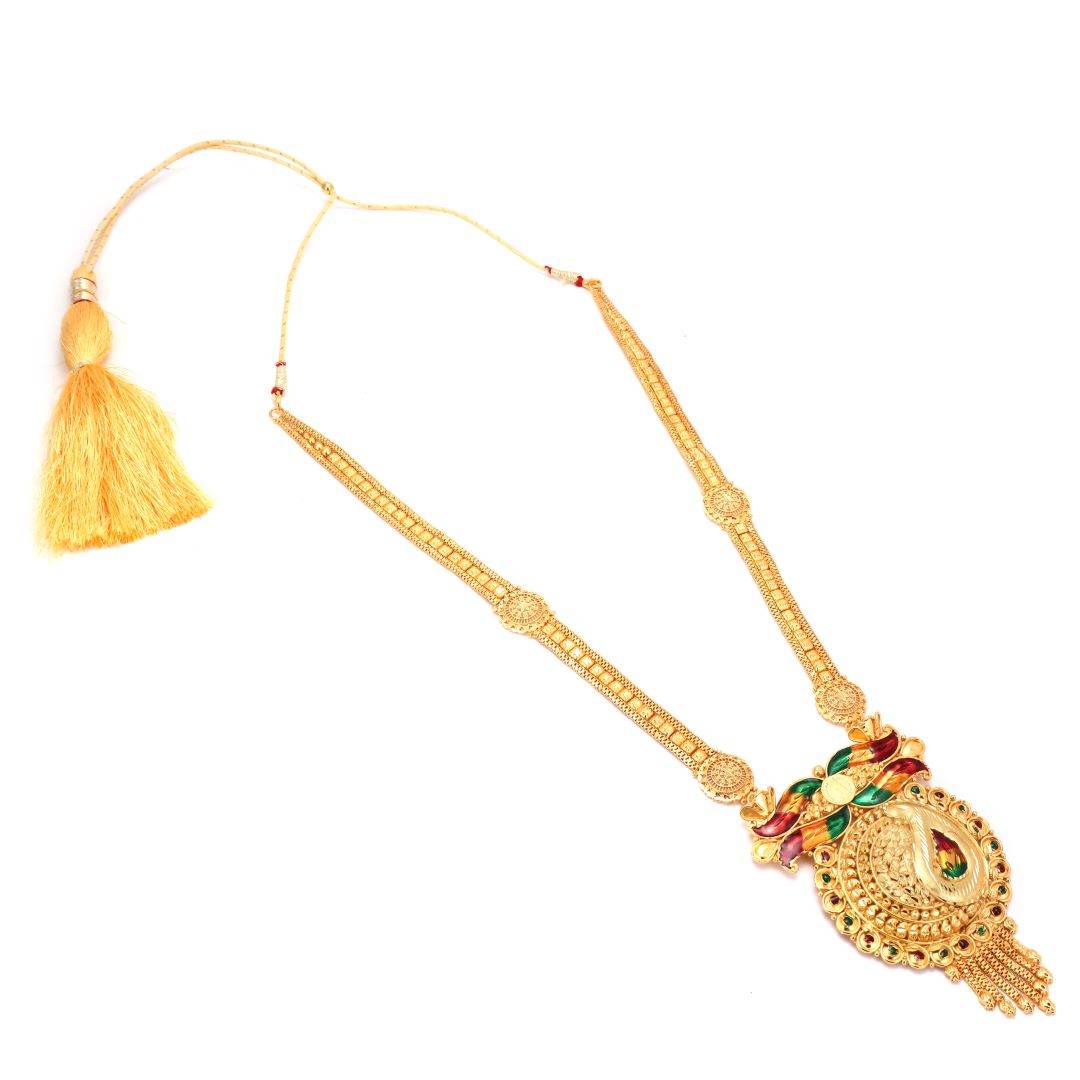 Salankara Creation Minakari Kalka Bell Set/Rani Har/Sita Har with Earrings Set