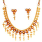 Salankara Creation Minakari Long Drop Necklace with Earrings Set