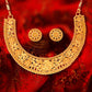 Salankara Creation Partywear/ Bridal Hansuli/ Necklace with Earrings/ Tops Pair