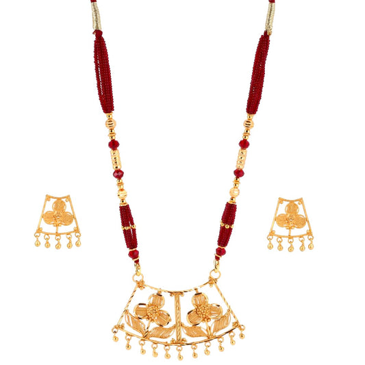 Salankara Creation Pendant with Earring with Designer Tassel