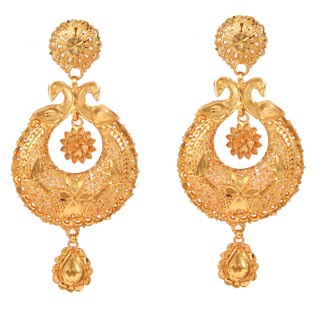 Salankara Creation Round Shape Kanbala/ Chandwali Earrings Pair - Large Size