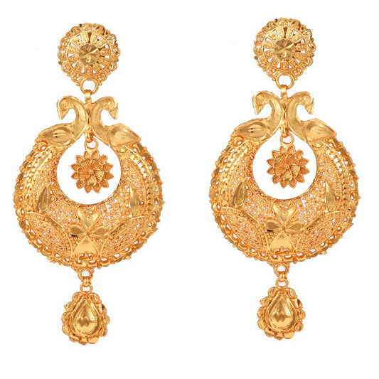 Salankara Creation Round Shape Kanbala/ Chandwali Earrings Pair - Large Size